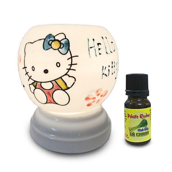 Đèn xông tinh dầu Bát Tràng - Hello Kitty